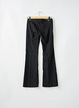 Pantalon droit fermeture zippée sous rabat boutonné taille basse noir FREEMAN T.PORTER femme