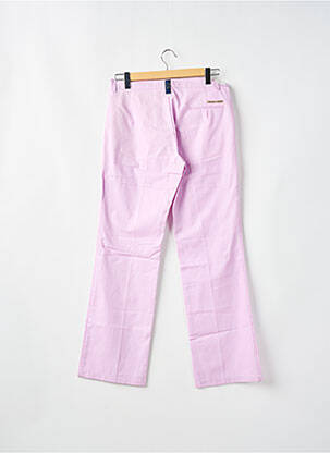 Pantalon droit fermeture zippée sous rabat boutonné violet FREEMAN T.PORTER femme