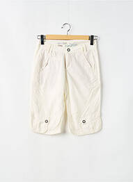 Bermuda tissage popeline taille normale beige FREEMAN T.PORTER femme
