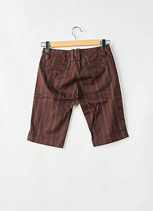 Bermuda tissage popeline taille basse marron FREEMAN T.PORTER femme