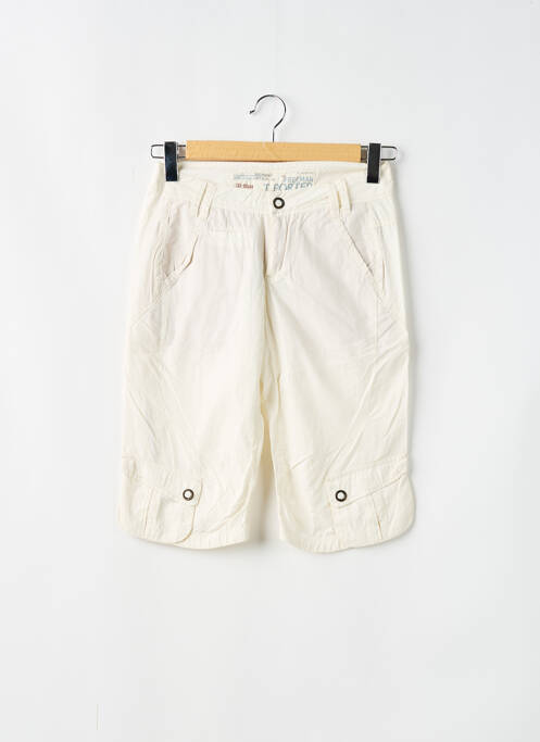 Bermuda tissage popeline taille normale beige FREEMAN T.PORTER femme