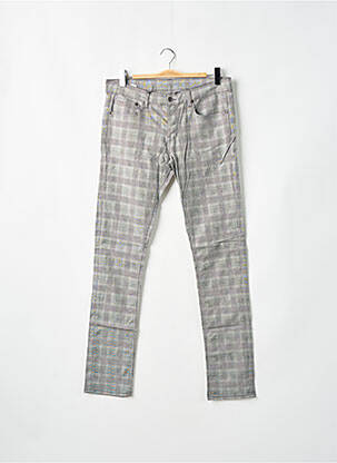 Pantalon slim tissage popeline taille normale gris HELLS BELLS femme