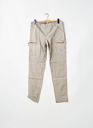 Pantalon slim tissage popeline taille normale gris LEON & HARPER femme