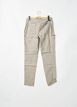 Pantalon slim tissage popeline taille normale gris LEON & HARPER femme