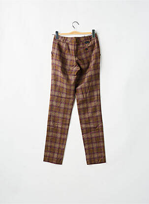 Pantalon chino taille normale taille normale marron LEON & HARPER femme
