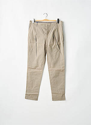 Pantalon chino broderie galons latéraux taille normale gris LEON & HARPER femme