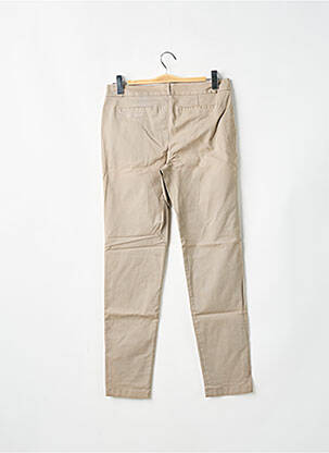 Pantalon chino tissage popeline taille normale gris LEON & HARPER femme