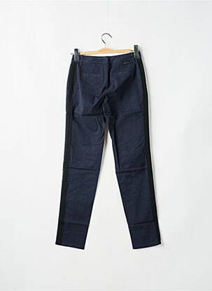 Pantalon chino broderie galons latéraux taille normale bleu LEON & HARPER femme