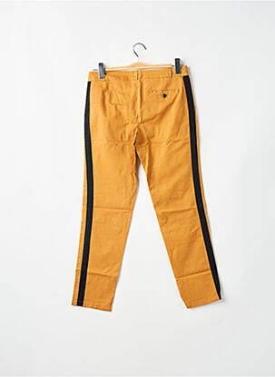 Pantalon chino broderie galons latéraux taille normale jaune LEON & HARPER femme