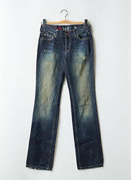 Jeans coupe slim effet usé délavé taille normale bleu RWD femme