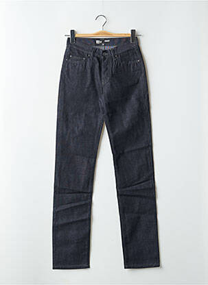 Jeans coupe slim tissage brut taille haute bleu RWD femme