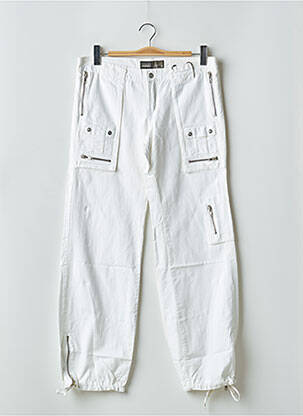 Pantalon cargo tissage popeline taille normale blanc RWD femme