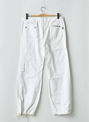 Pantalon cargo tissage popeline taille normale blanc RWD femme