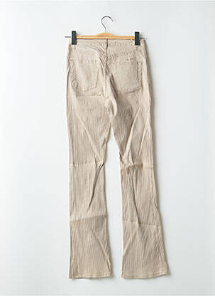 Pantalon flare stretch taille haute beige SCHOOL RAG femme