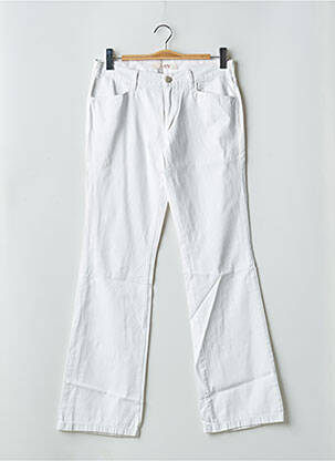 Pantalon droit tissage popeline taille basse blanc SCHOOL RAG femme