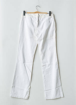Pantalon droit tissage popeline taille basse blanc SCHOOL RAG femme