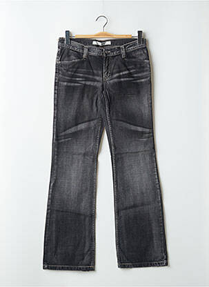 Jeans coupe droite stretch taille basse noir SCHOOL RAG femme