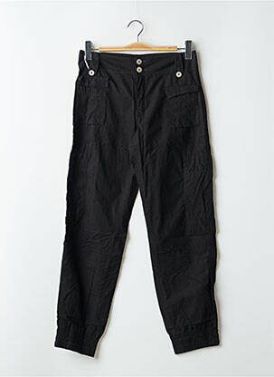 Pantalon 7/8 tissage popeline taille normale noir SCHOOL RAG femme