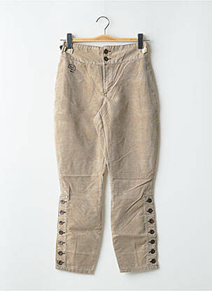 Pantalon 7/8 taille haute taille haute beige SCHOOL RAG femme