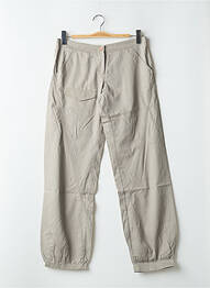Pantalon 7/8 tissage popeline taille basse gris SESSUN femme