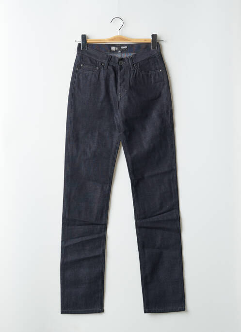 Jeans coupe slim tissage brut taille haute bleu RWD femme