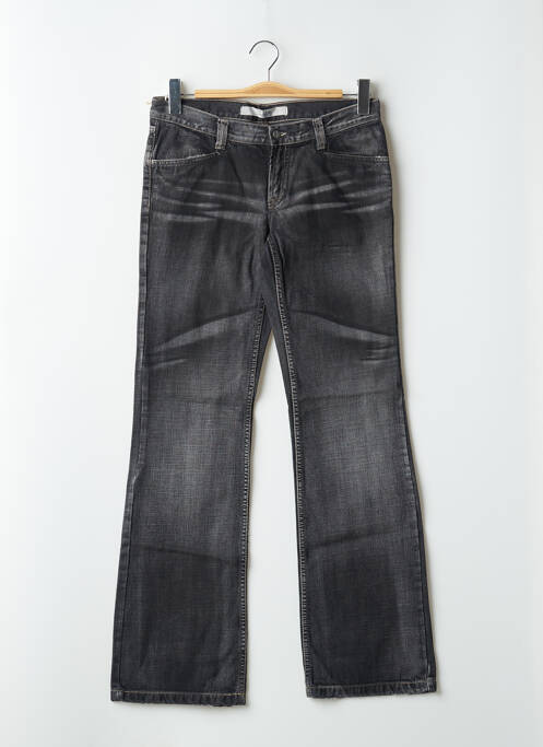 Jeans coupe droite stretch taille basse noir SCHOOL RAG femme