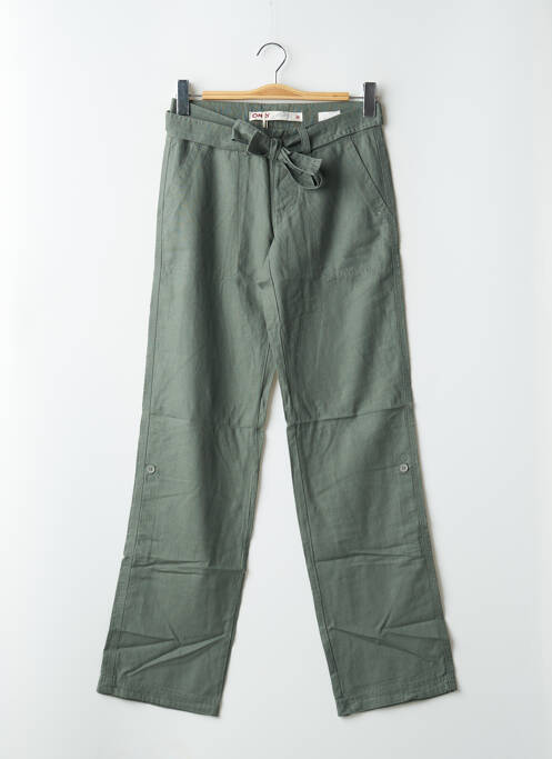 Pantalon droit vert ONLY pour femme