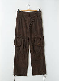 Pantalon cargo coupe droite marron TEDDY SMITH femme