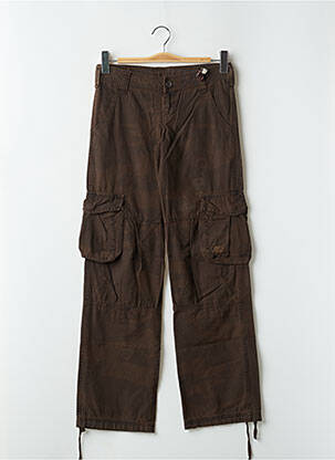 Pantalon cargo coupe droite marron TEDDY SMITH femme