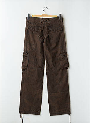 Pantalon cargo coupe droite marron TEDDY SMITH femme