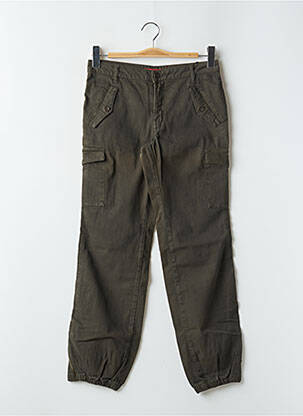 Pantalon cargo poches taille normale vert TEDDY SMITH femme