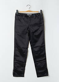 Pantalon 7/8 fermeture zippée sous rabat boutonné noir TEDDY SMITH femme