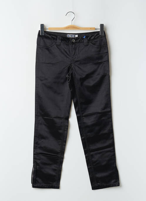 Pantalon 7/8 fermeture zippée sous rabat boutonné noir TEDDY SMITH femme