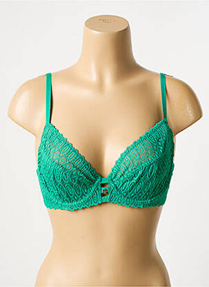 Soutien-gorge broderie haut soutien-gorge emboitant vert MORGAN femme