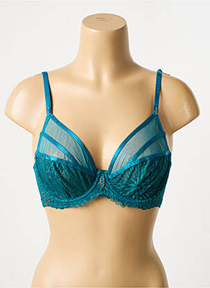 Soutien-gorge légère et transparente haut soutien-gorge emboitant bleu MORGAN femme