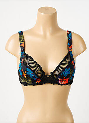 Soutien-gorge légère et transparente haut soutien-gorge emboitant noir MORGAN femme