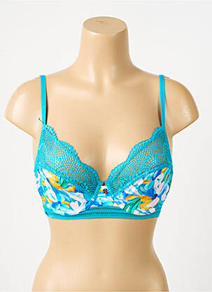 Soutien-gorge légère et transparente haut soutien-gorge emboitant bleu MORGAN femme