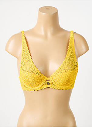 Soutien-gorge haut soutien-gorge push-up haut soutien-gorge push-up jaune MORGAN femme