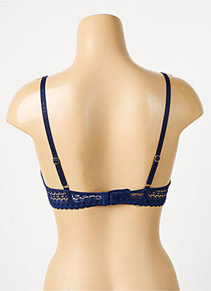 Soutien-gorge effet matière satinée haut soutien-gorge moulé bleu MORGAN femme