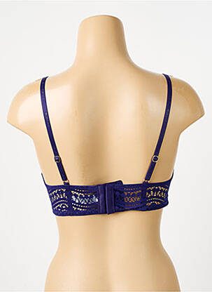 Soutien-gorge effet matière satinée haut soutien-gorge push-up bleu MORGAN femme