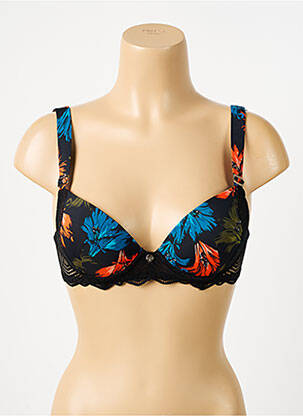 Soutien-gorge broderie haut soutien-gorge moulé noir MORGAN femme