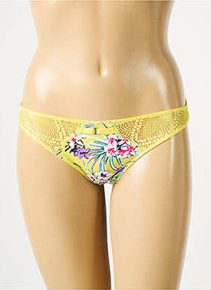 Culotte effet matière satinée jaune MORGAN femme