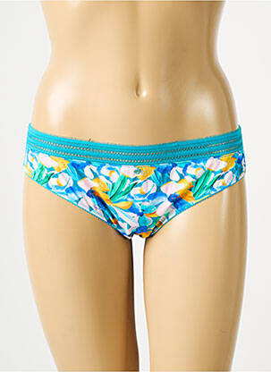 Culotte tissage satiné bleu MORGAN femme