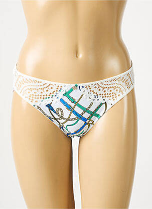 Culotte tissage dentelle blanc MORGAN femme