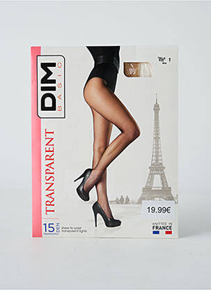 Collants tissage transparent chair DIM femme