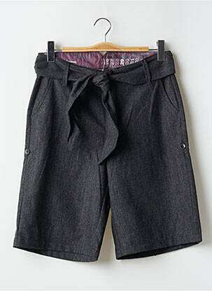 Bermuda taille à pinces taille haute gris AEM'KEI femme