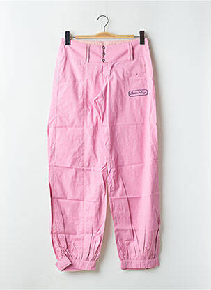 Pantalon 7/8 tissage popeline taille basse rose BE YOU K femme