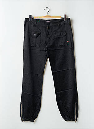 Pantalon 7/8 fermeture zippée sous rabat boutonné taille normale noir BE YOU K femme