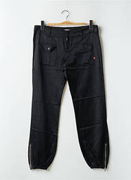 Pantalon 7/8 fermeture zippée sous rabat boutonné taille normale noir BE YOU K femme