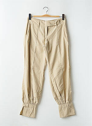 Pantalon 7/8 taille à pinces taille normale beige BE YOU K femme